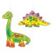 AM SD10P6-D: Amos Sun Deco Set - Dinosaurs 6 pcs